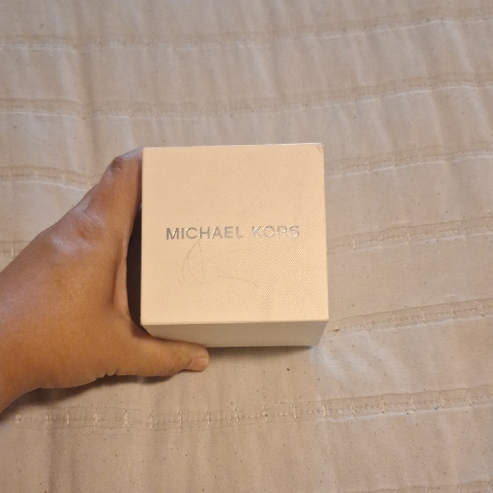 Michael Kors Blush Pink Jewelry Box with Silver Logo